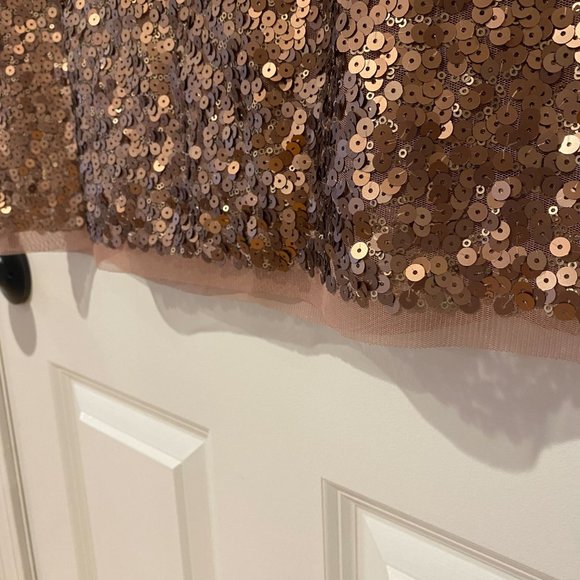LC Lauren Conrad Copper Sequin Mini Skirt - Size Small - Picture 3 of 6